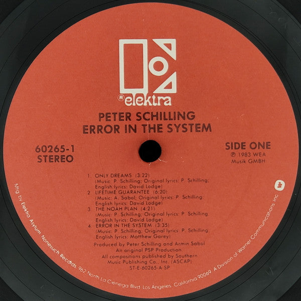 Peter Schilling - Error In The System