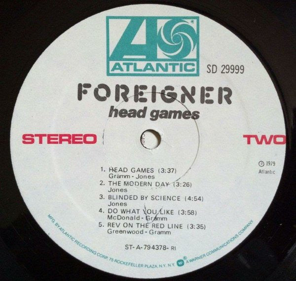 Foreigner - Head Games