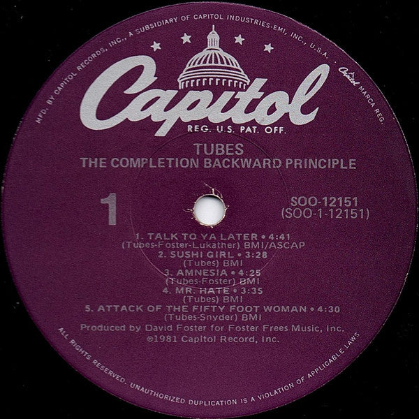 The Tubes - The Completion Backward Principle