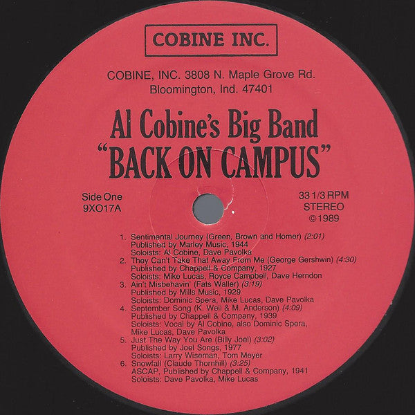 The Big Band Of Al Cobine - Back On Campus