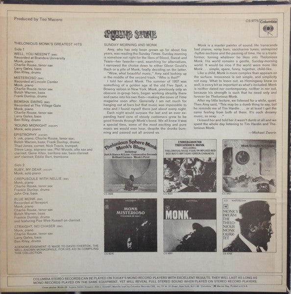 Thelonious Monk - Monk's Greatest Hits
