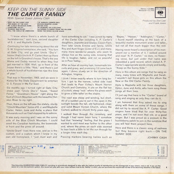 The Carter Family - Keep On The Sunny Side
