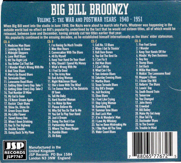 Big Bill Broonzy - Volume 3: The War And Postwar Years 1940 - 1951