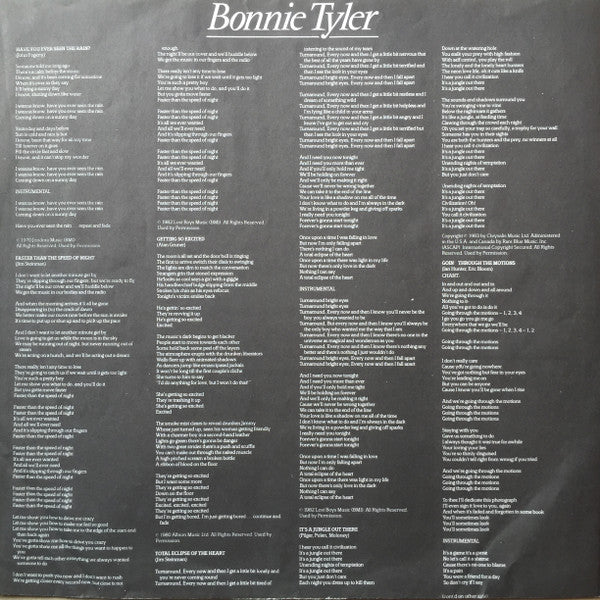 Bonnie Tyler - Faster Than The Speed Of Night