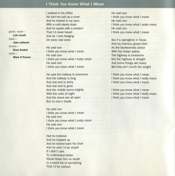 Lyle Lovett - I Love Everybody