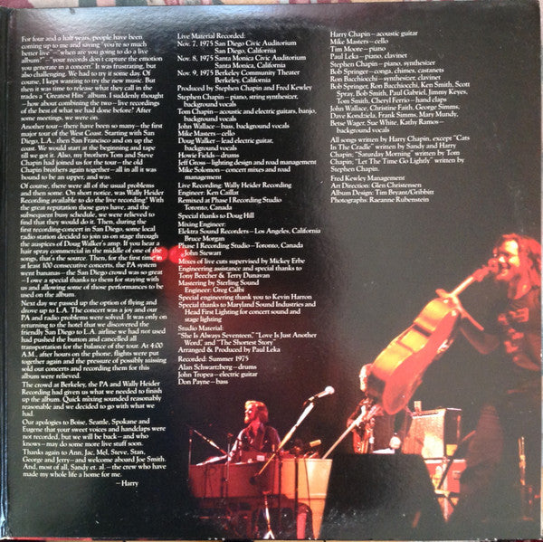 Harry Chapin - Greatest Stories - Live