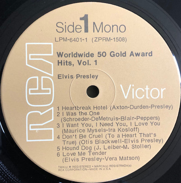 Elvis Presley - Worldwide 50 Gold Award Hits, Vol. 1