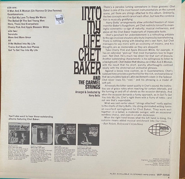 Chet Baker - Into My Life