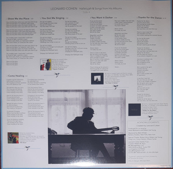 Leonard Cohen - Hallelujah & Songs From His Albums