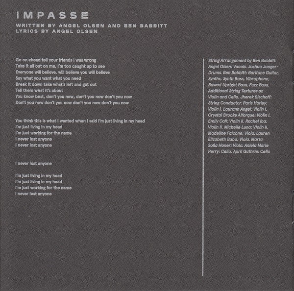 Angel Olsen - All Mirrors