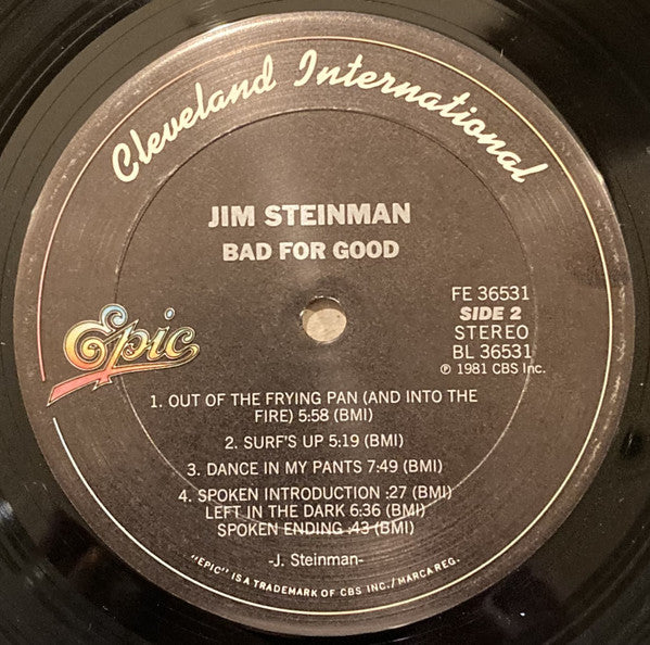 Jim Steinman - Bad For Good