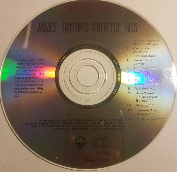 James Taylor (2) - James Taylor's Greatest Hits