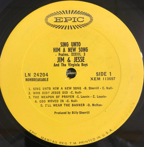 Jim & Jesse And The Virginia Boys - Sing Unto Him A New Song