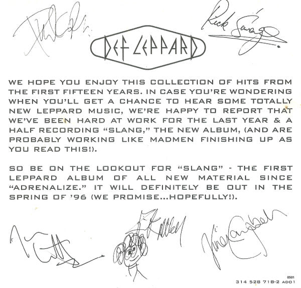 Def Leppard - Vault: Def Leppard Greatest Hits 1980-1995