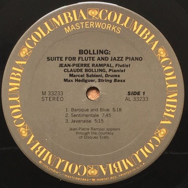 Jean-Pierre Rampal - Suite For Flute And Jazz Piano